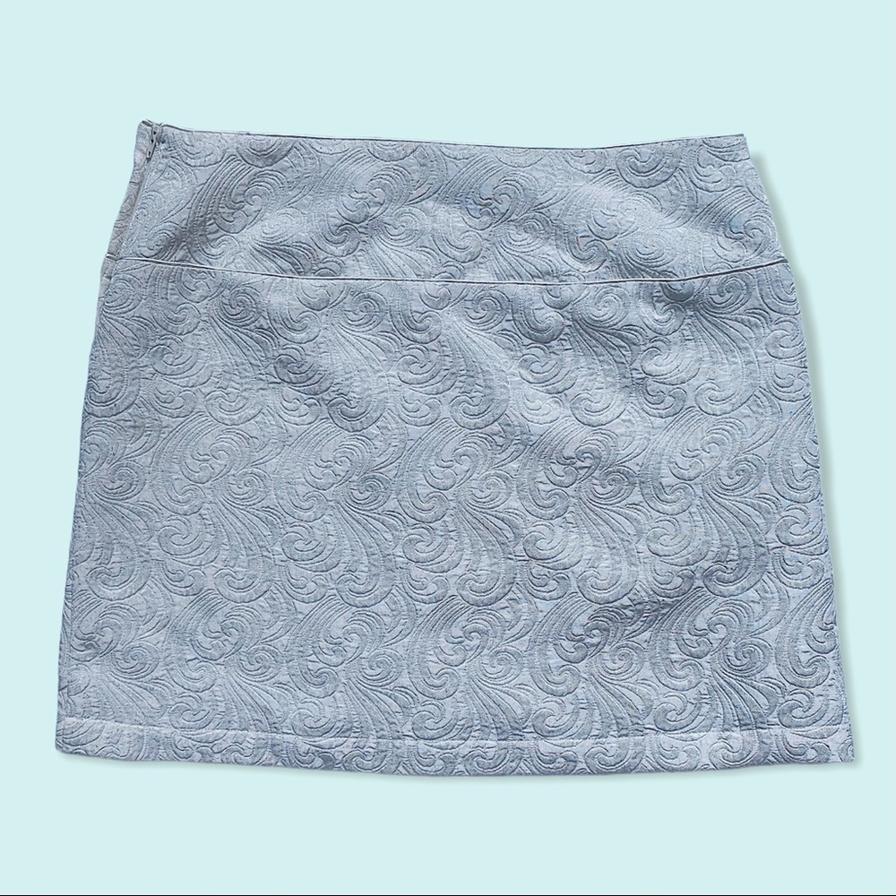 H&M White Textured Pencil Skirt